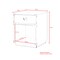 Odrini High Gloss Metal Corner Brackets Accent/Side Table/Nightstand